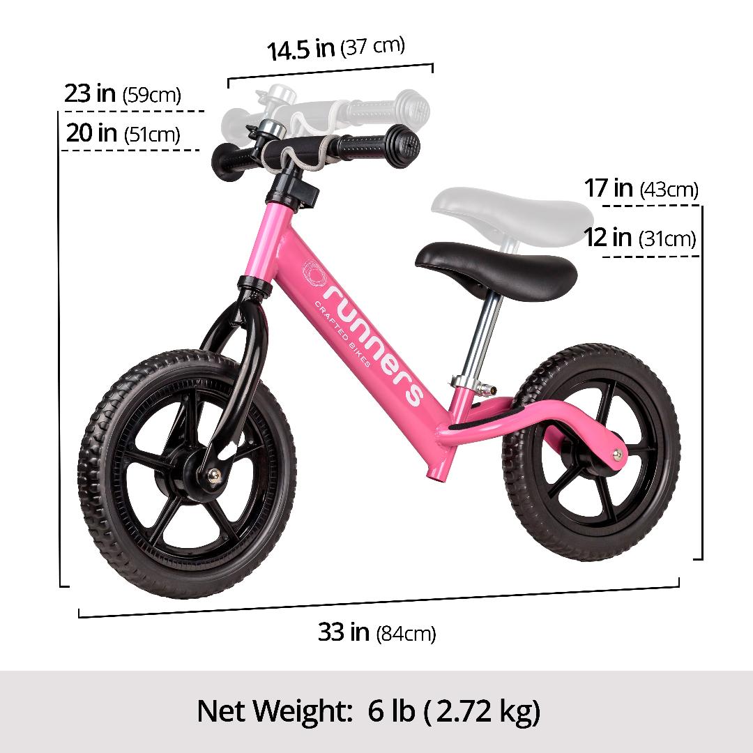PushMee Steel Bike - Pink - Runners Bike